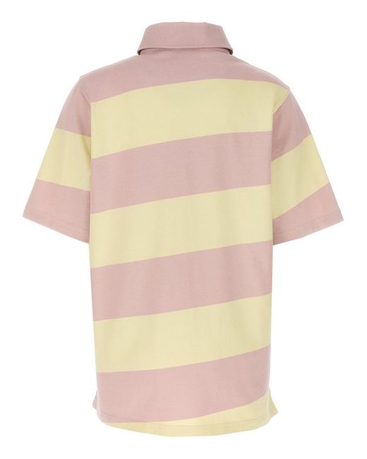 Burberry Multicolor Logo Striped Polo Shirt