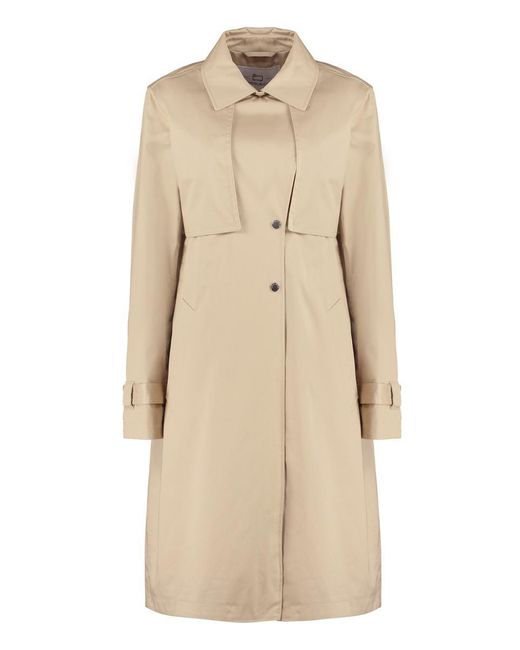Woolrich Natural Havice Cotton Trench Coat