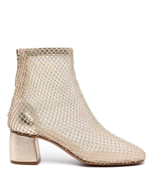 Forte Forte Natural Forte_forte Strass Mesh Anckle Boots Shoes