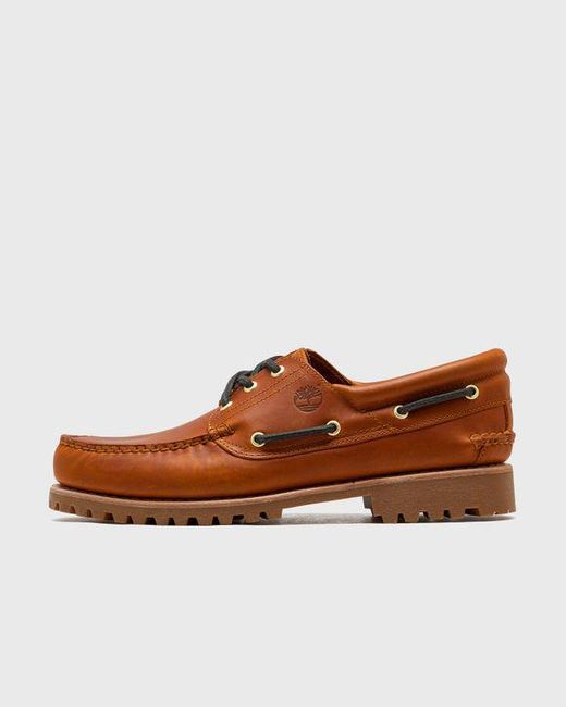 Timberland Brown Authentics 3 Eye Classic Lug Shoes for men