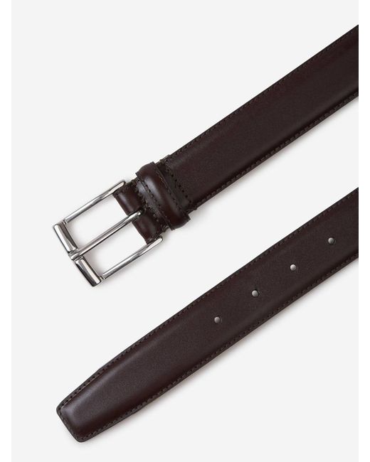 Crockett and Jones Brown Fine Leather Belt for men