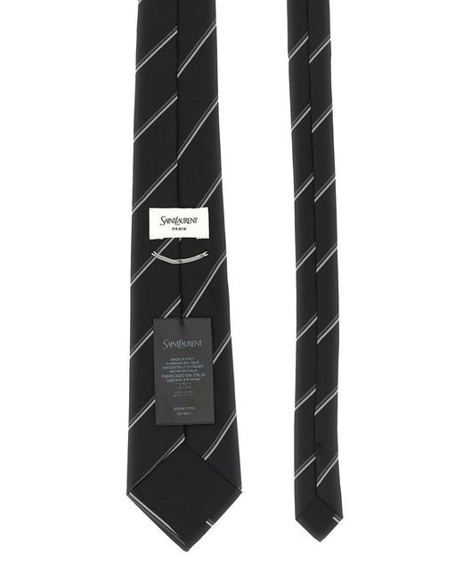 Saint Laurent Black 'Double Rayur' Tie for men