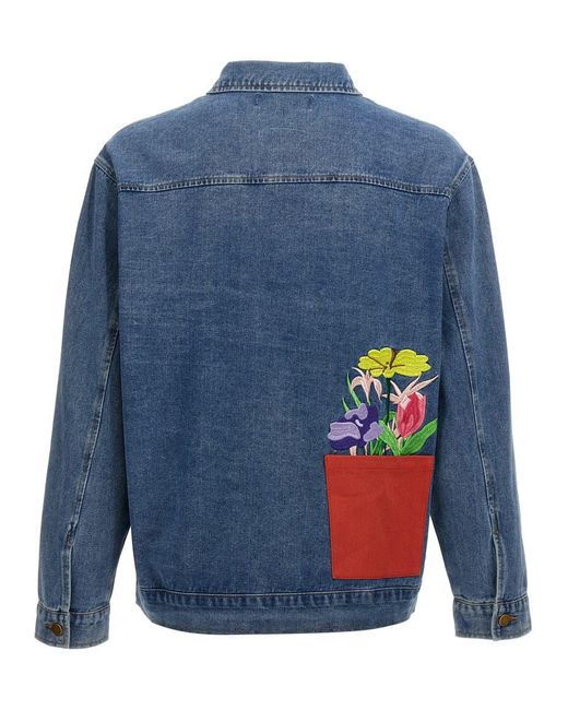 Kidsuper Blue 'Flower Pots' Jacket for men