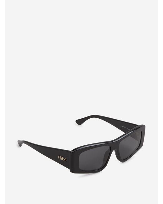 Chloé Women's Gray Rectangular Sunglasses