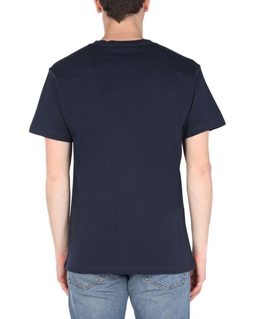 Raf Simons Blue Crew Neck T-Shirt for men