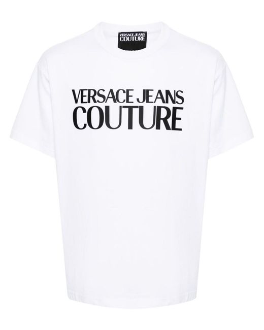 Versace White Raised Logo T-shirt for men