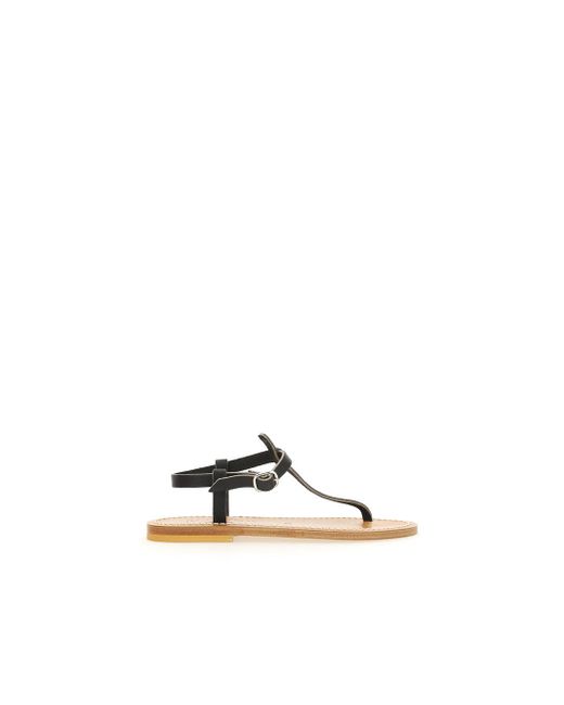 k jacques black sandals