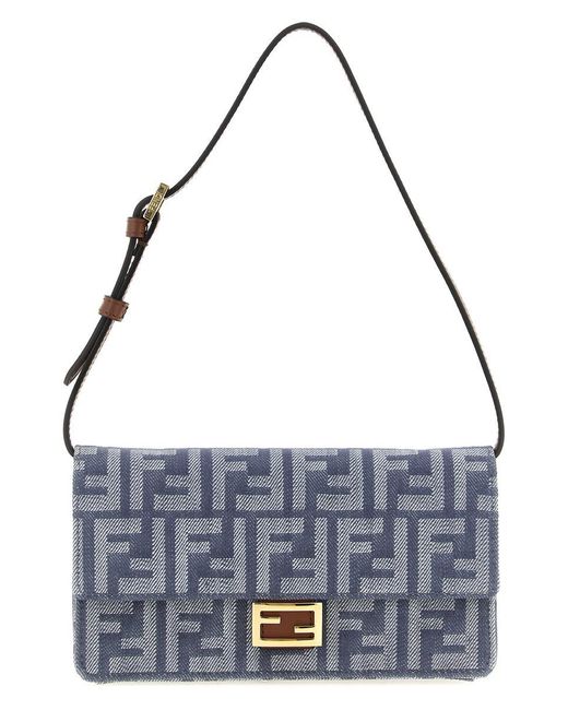 Fendi Metallic 'baguette' Wallet On Chain