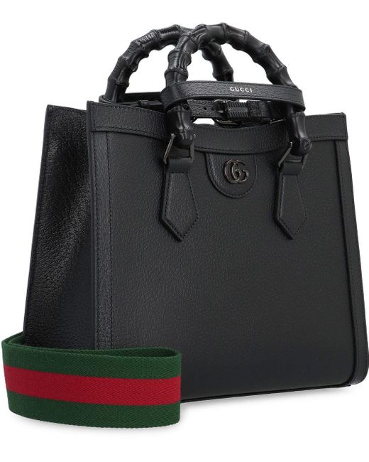 Gucci Black Diana Small Leather Tote