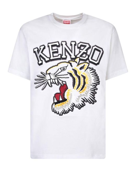 KENZO White Cotton T-Shirt for men