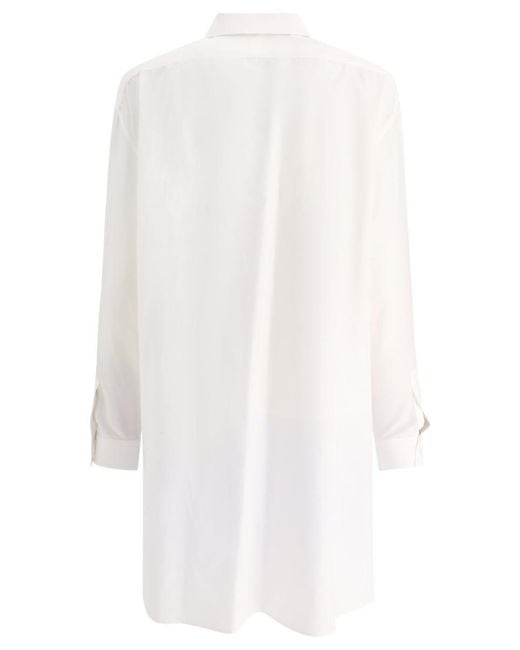 Loewe White Double Layer Chemise Dress