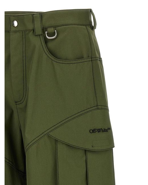 Off-White c/o Virgil Abloh Green 'Arr Cot Straight Cargo' Pants for men