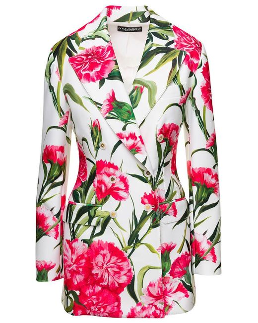 Dolce & Gabbana Multicolor Printed Blazer Jacket