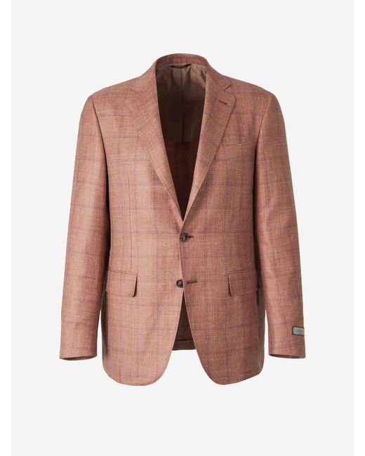 Canali Pink American Cashmere Linen Silk for men