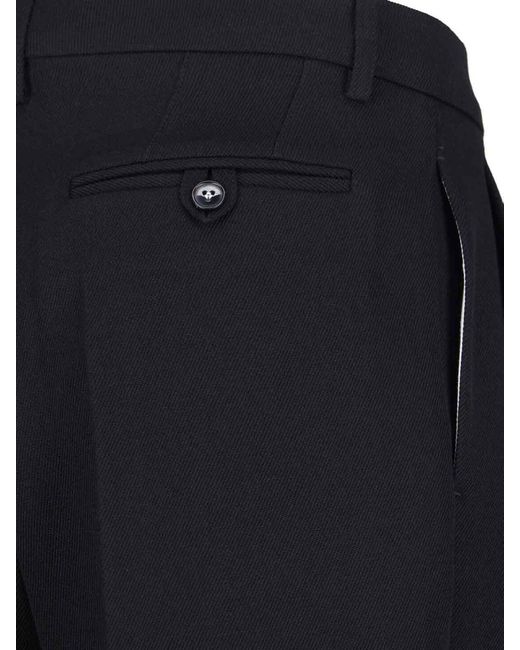 Victoria Beckham Blue Virgin Wool Pants
