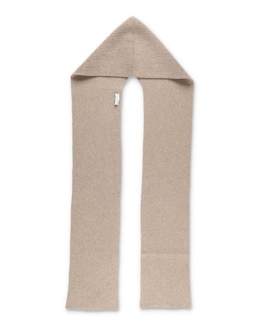 Studio Nicholson Gray Hooded Scarf