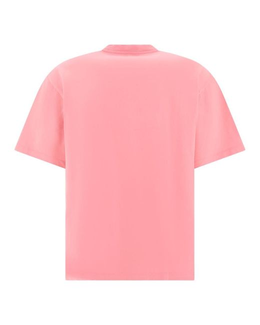 Stockholm Surfboard Club Pink T-Shirt With Logo for men