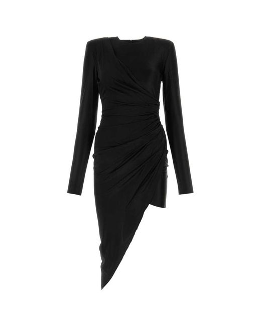 Alexandre Vauthier Black Stretch Viscose Dress