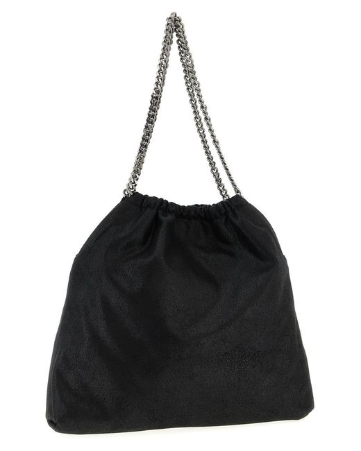 Stella McCartney Black 'Falabella Drawstring' Shoulder Bag