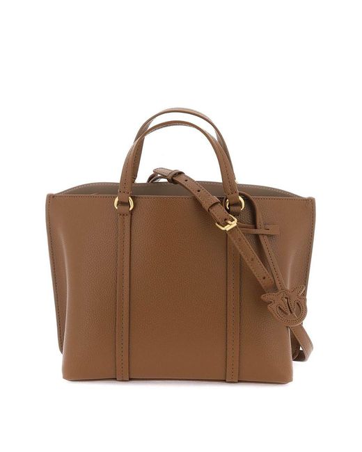 Pinko Brown Carrie Shopper Classic Handbag