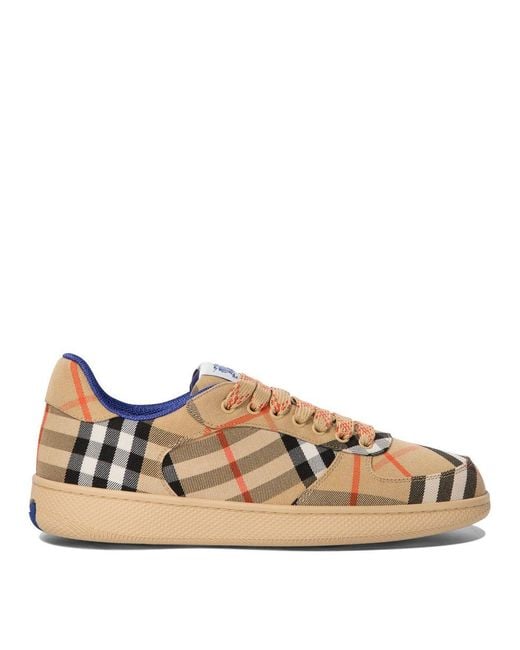 Burberry Brown "Terrace Check" Sneakers for men