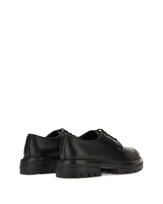 Hogan Black H673 Smooth Leather Derby Shoes for men