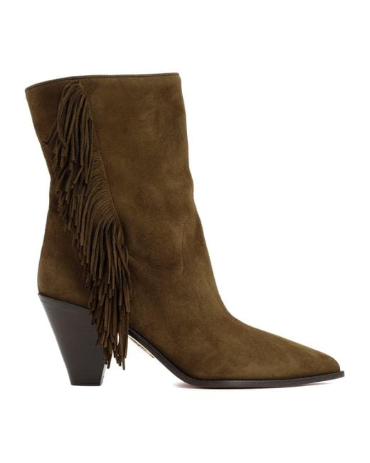 Aquazzura Cowboy Boots in Brown Lyst