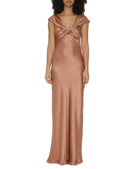 Alberta Ferretti Multicolor Satin Dress