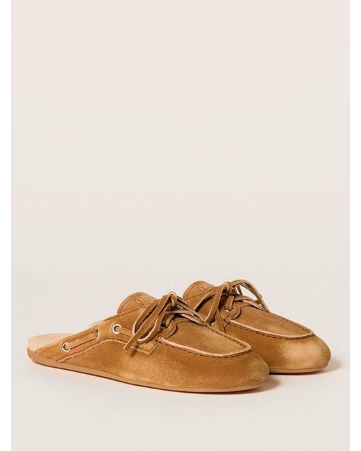 Miu Miu Brown Sabot Shoes