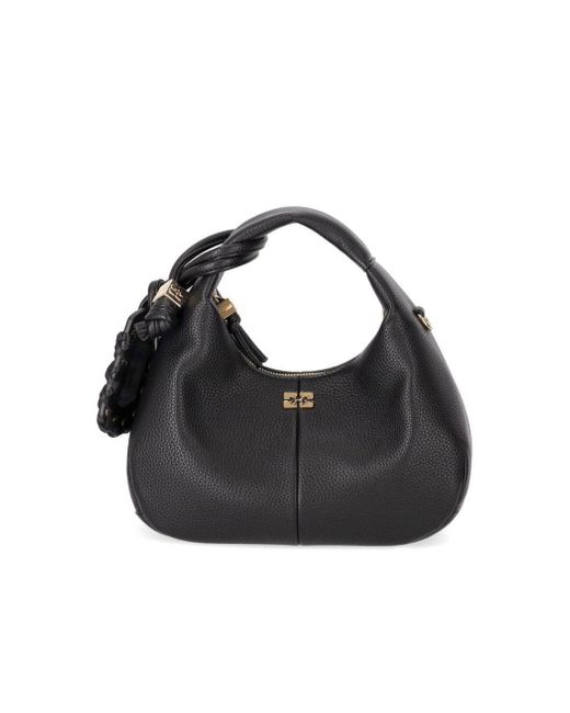 Ganni Black Hobo Mini Bag