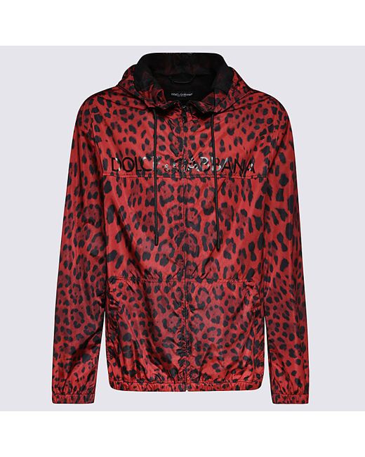Black Leopard-print Jacket for Men 