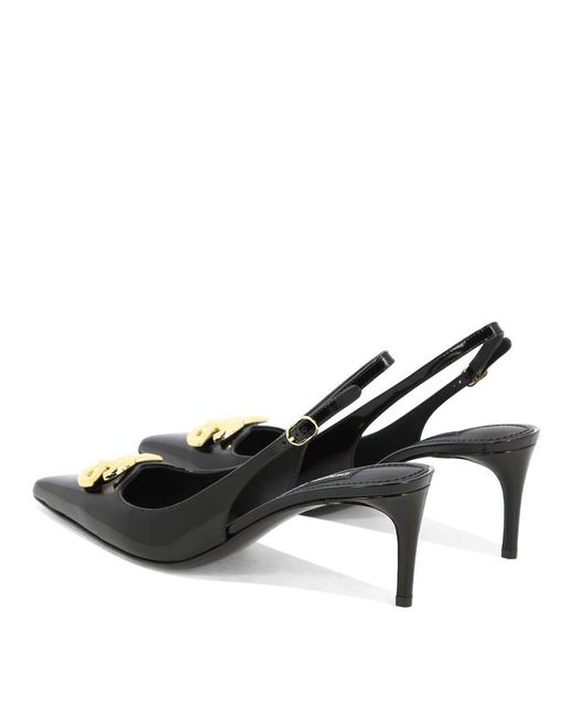 Dolce & Gabbana Black Lace Slingbacks 9cm Heel