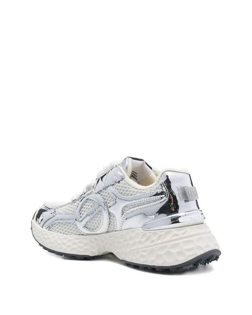 No Name White Metallic Sneakers