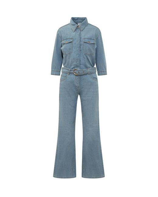 Pinko Blue Overalls In Jeans