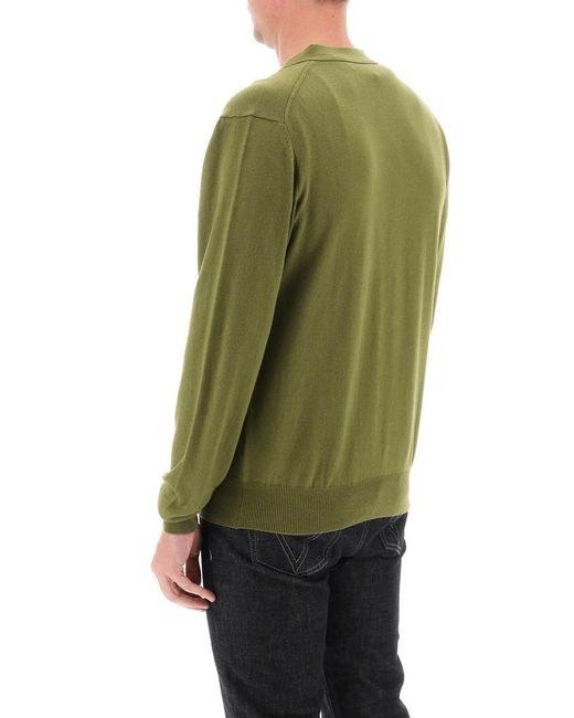 Vivienne Westwood Green Cardigan With Orb Embroidery for men