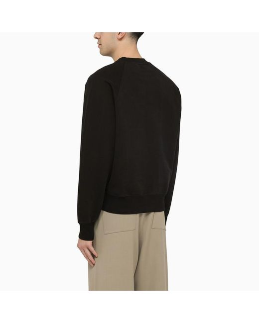 AMI Ami De Coeur Black Sweatshirt for men