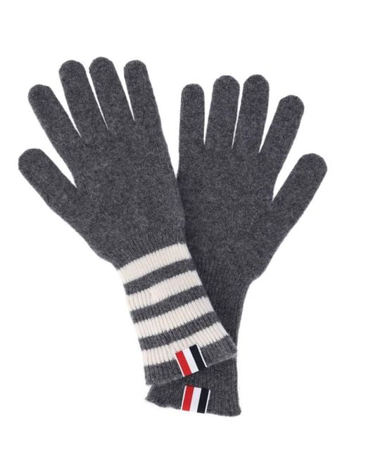 Thom Browne Blue Gloves for men