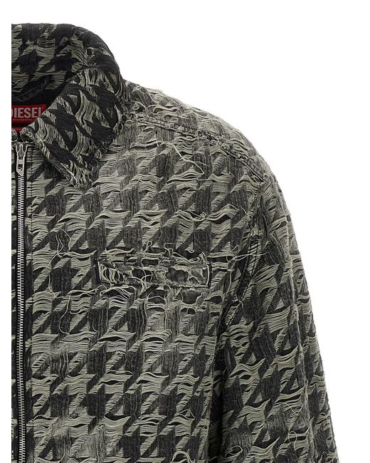 DIESEL Gray 'D-Elmo-Fsh' Jacket for men