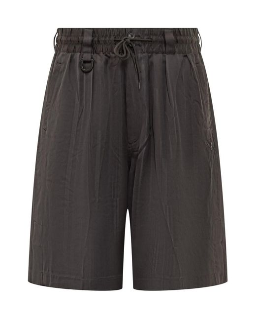 Y-3 Gray Shorts With Logo