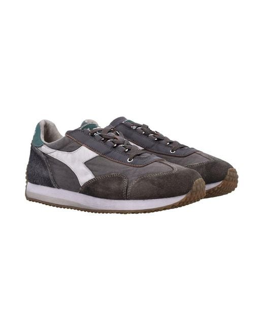 Diadora Gray Equipe Dirty Stone Wash Evo Sneakers