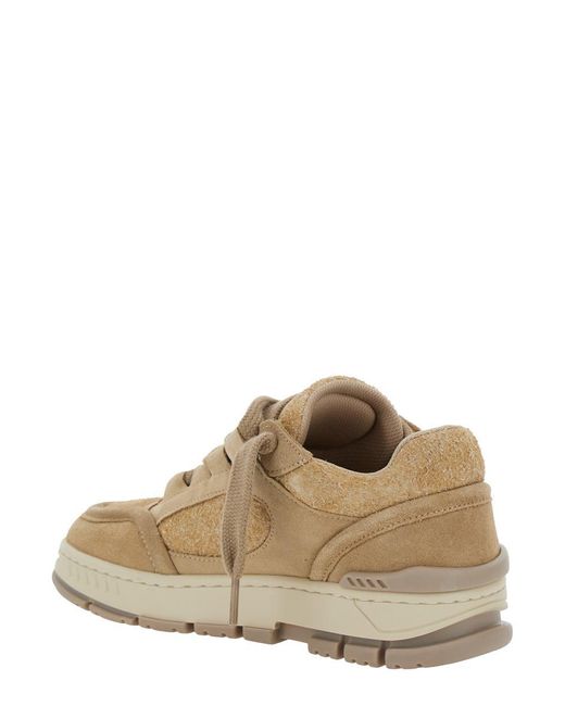Axel Arigato Natural 'Area Lo' Low Top Sneakers With Logo Patch On The Tongue And Chunky Sole