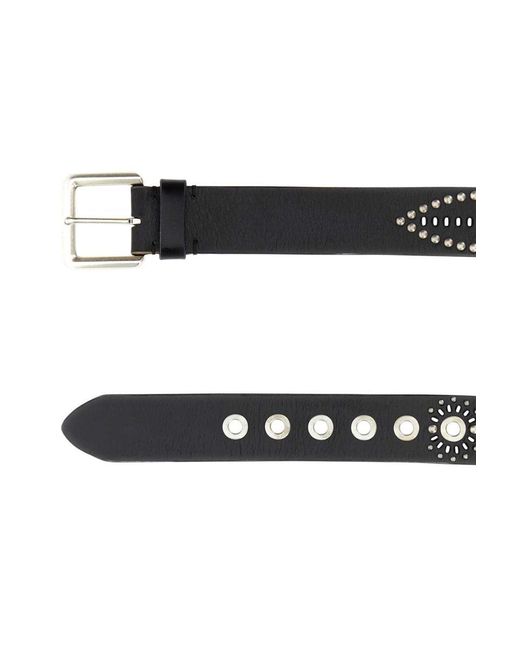 Golden Goose Deluxe Brand Black Stud-embellished Leather Belt for men