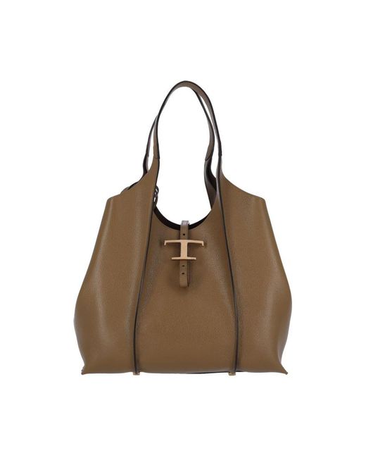 Tod's Brown Medium Tote Bag T Timeless