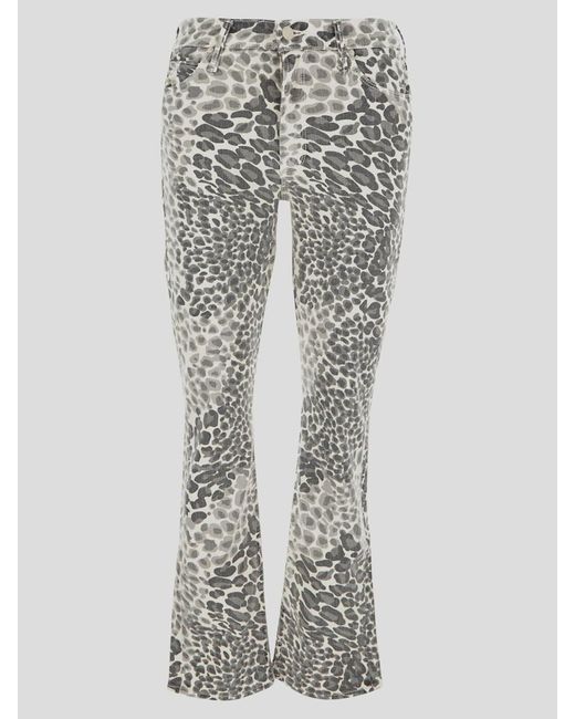 Mother Gray Leopard Jeans