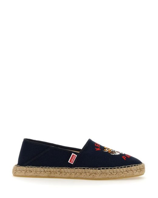KENZO Blue Espadrille With Logo for men