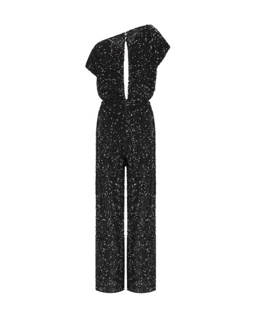 Elisabetta Franchi Black Jumpsuit With Sequins
