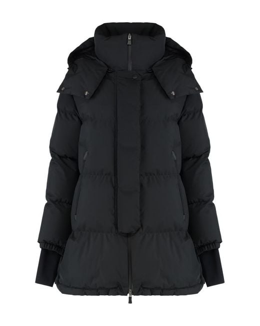 Herno Black Hooded Nylon Down Jacket
