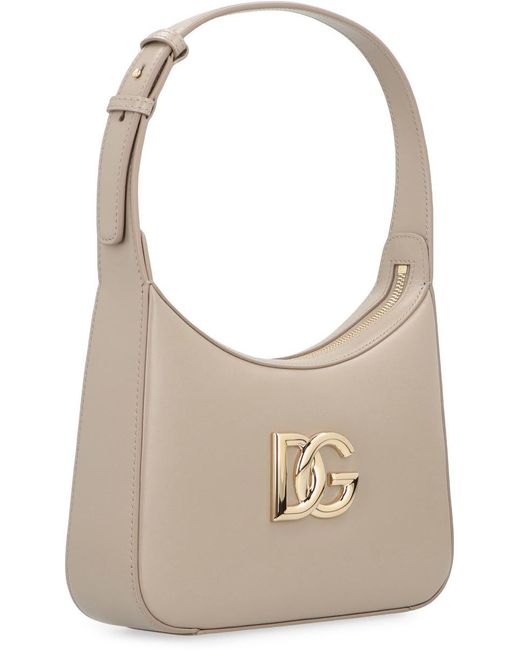 Dolce & Gabbana Gray 3.5 Leather Shoulder Bag