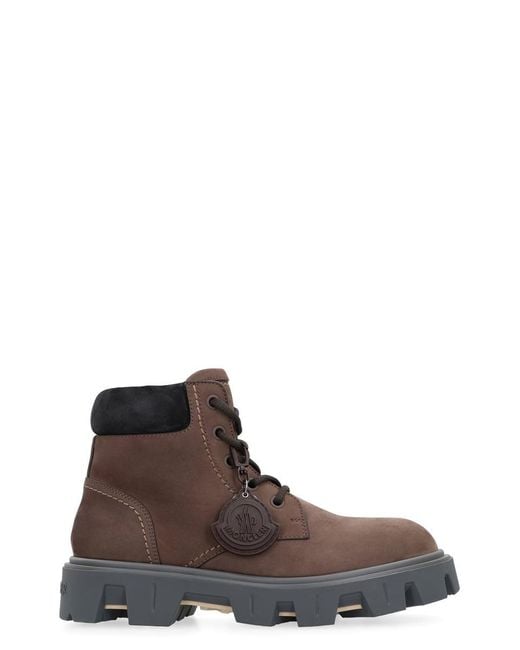 Moncler Brown Peak City Lace-Up Boots for men