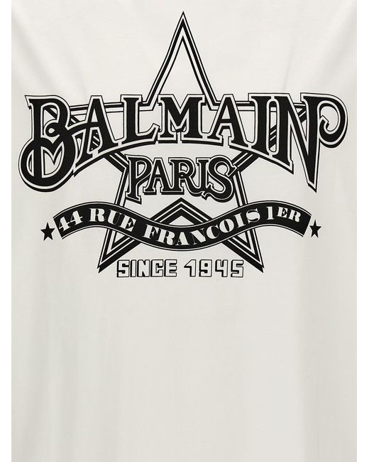 Balmain White Star T-shirt for men